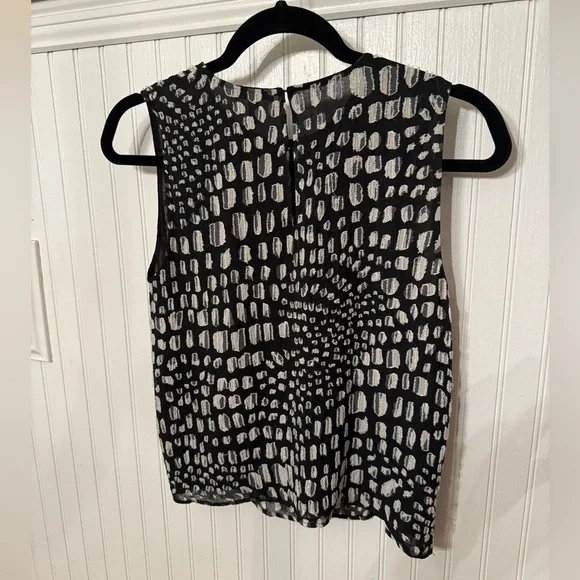 Joie Y2K Nayeka Caviar Silk Beaded Black and Silver Small Blouse - Picture 2 of 6